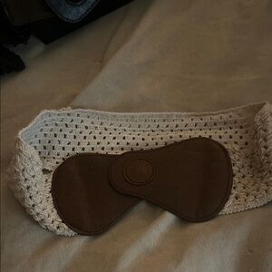 Brown and Cream Crochet belt